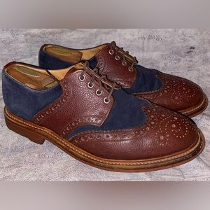 Sanders x Mark McNairy Leather Suede Lace Up Derby Commando Lug Sole Shoes 11